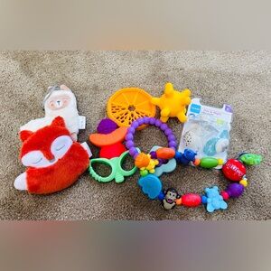 Lot of infant teethers